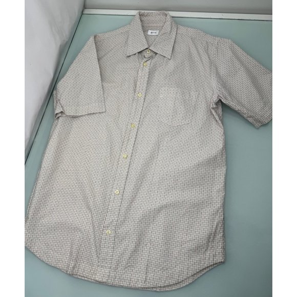 Vintage Biem Men Shirt Short Sleeve Button Up Single Stitch Size 48 Rare!! - Picture 1 of 7